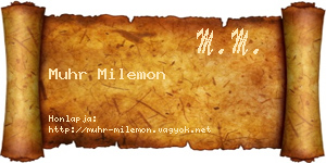Muhr Milemon névjegykártya